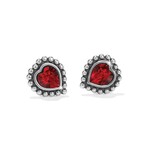 J22402 Shimmer Heart Mini Post Earrings