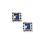 J22403 Sparkle Square Mini Post Earrings