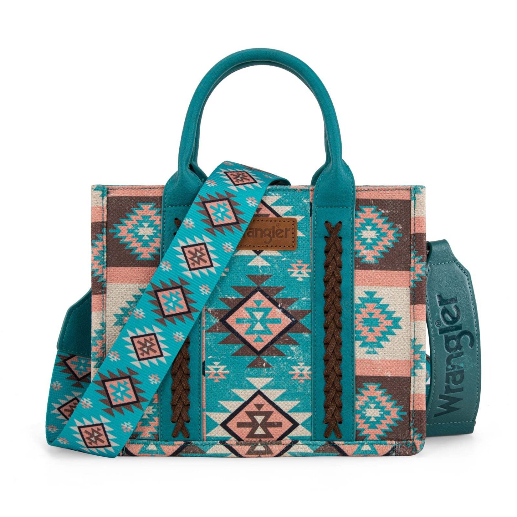 Montana West USA WG2209-8120S - Turquoise - Wrangler Aztec Tote/Crossbody