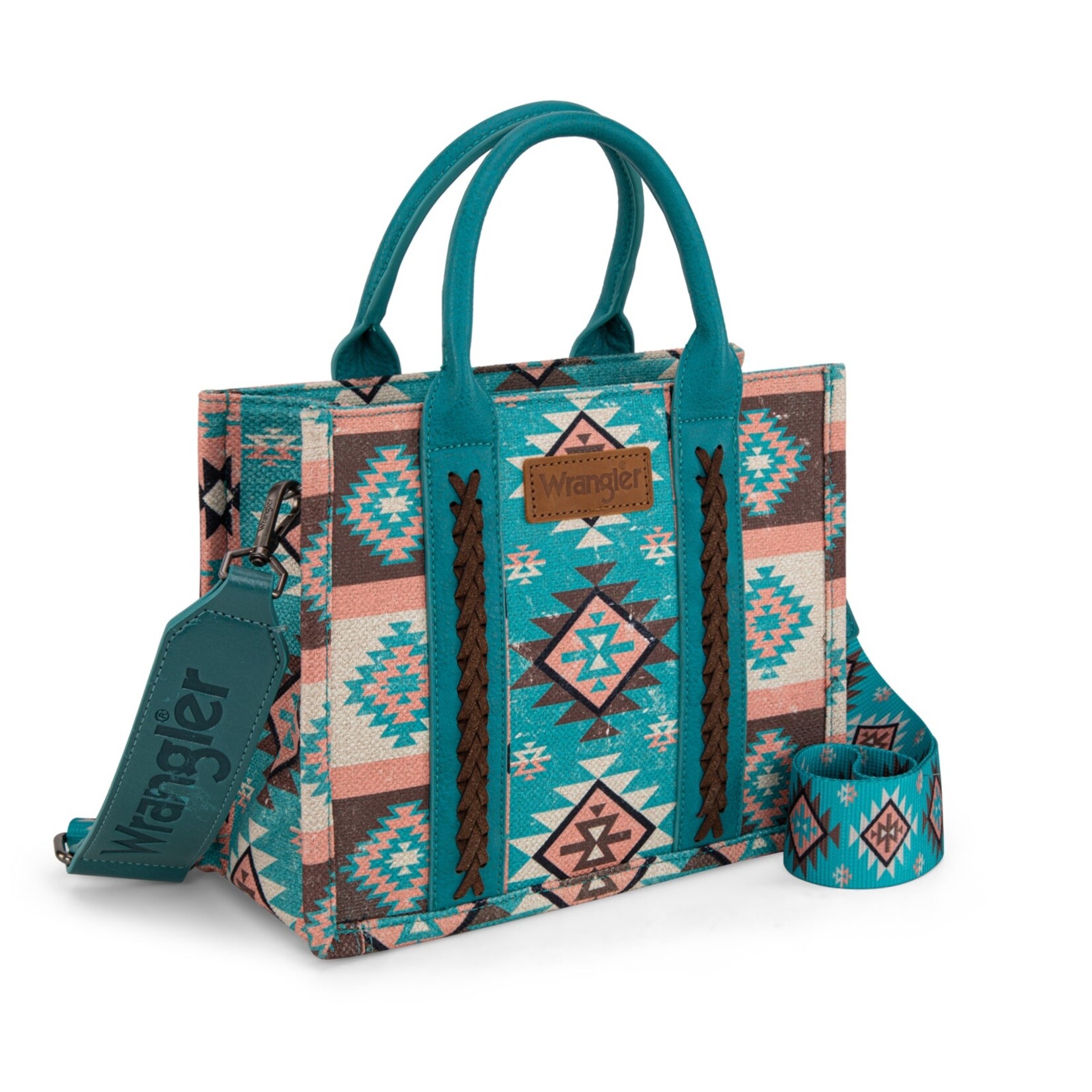 Montana West USA WG2209-8120S - Turquoise - Wrangler Aztec Tote/Crossbody