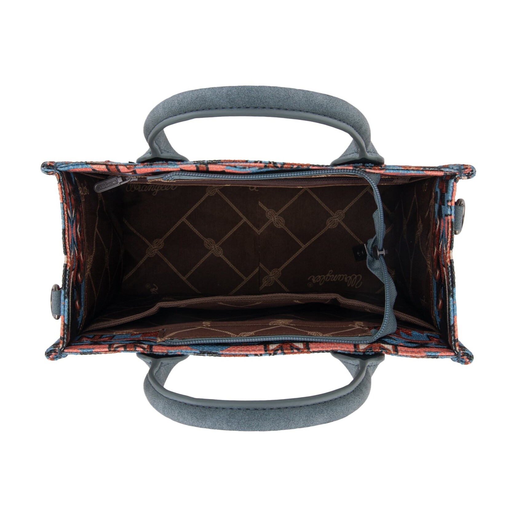 Wrangler WG2213-8120SNY - Navy - Wrangler Southwestern Pattern Tote / Crossbody