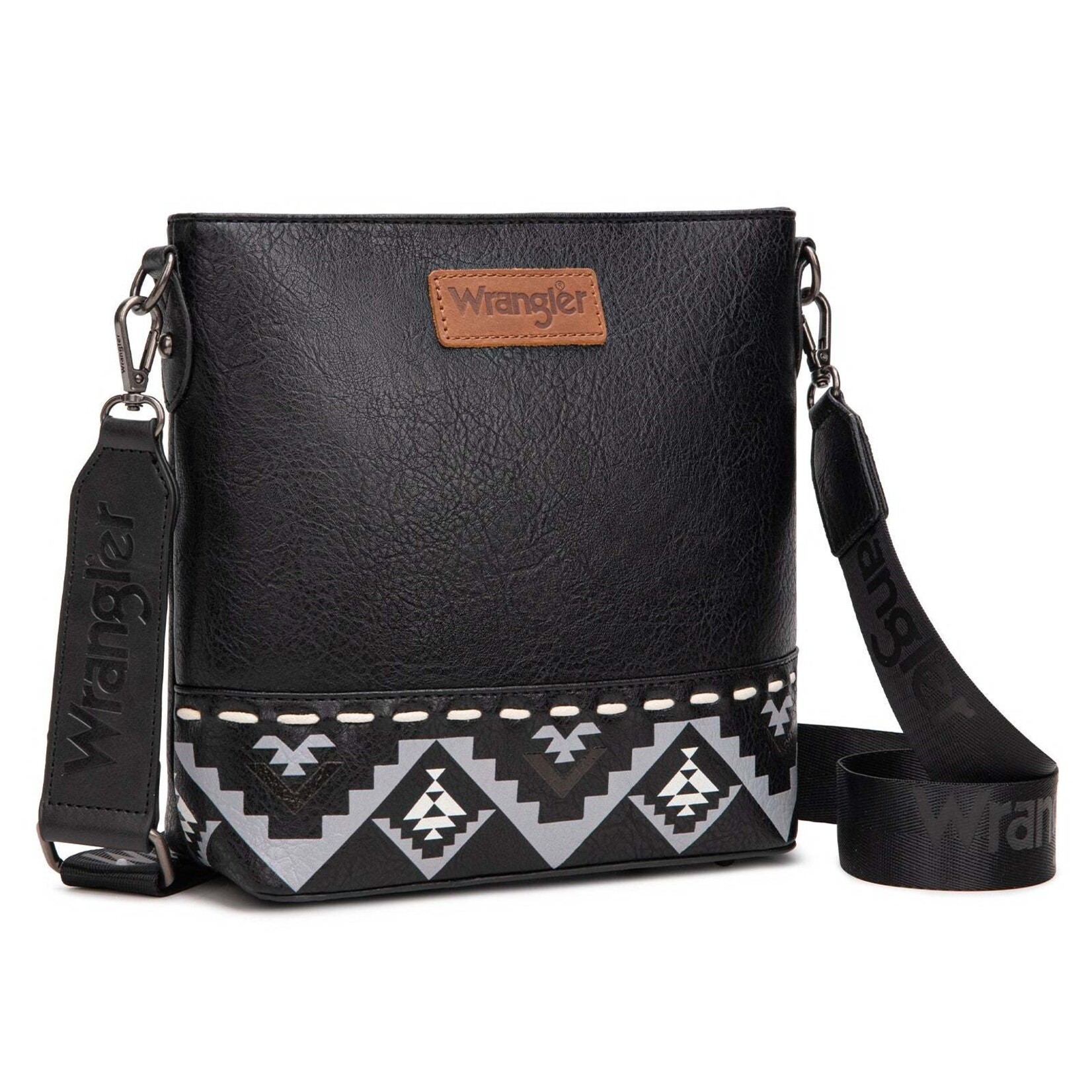 Montana West USA WG297G-8360BK - Black - Wrangler Aztec Print Crossbody Bag