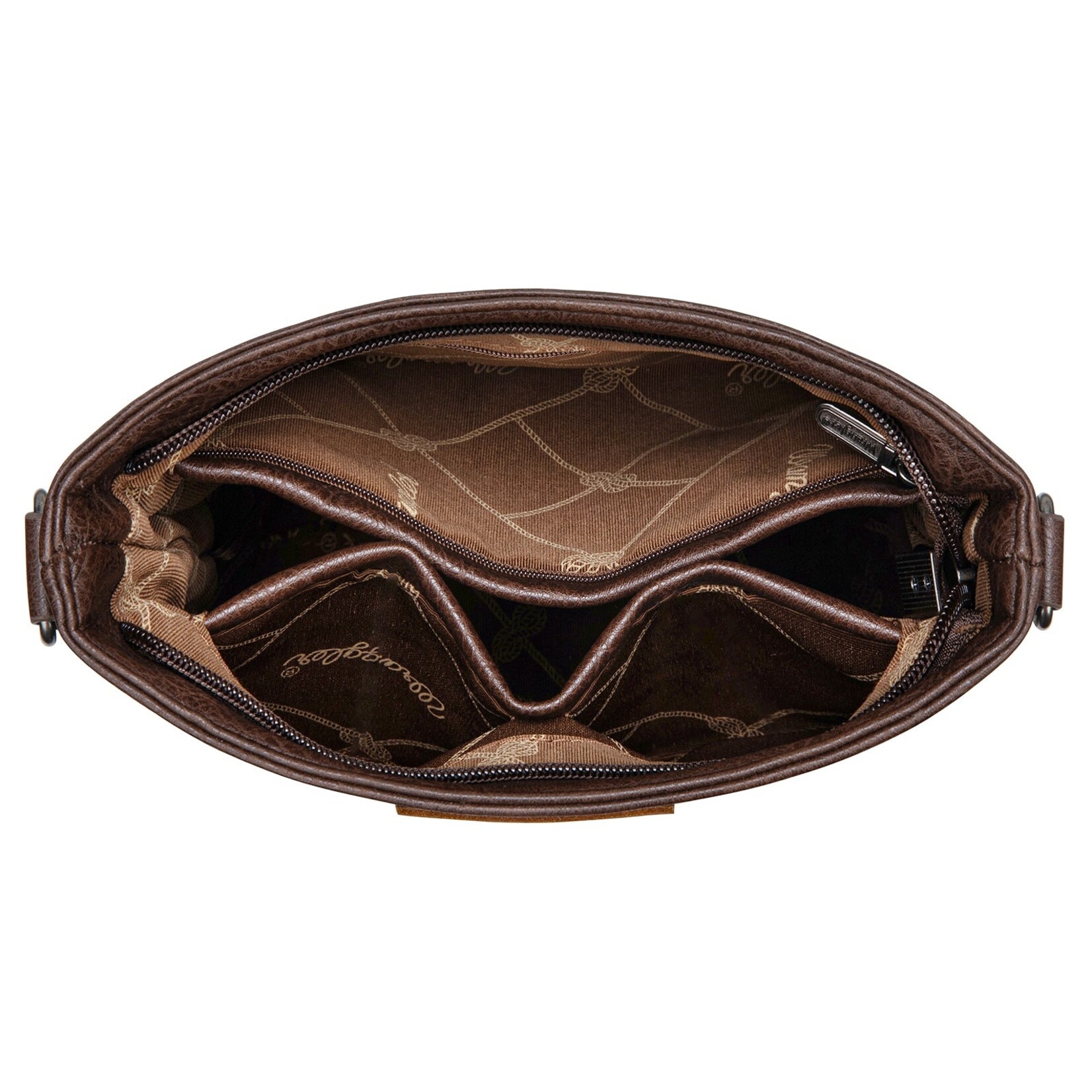 Montana West USA WG297G-8360CF - Coffee - Wrangler Aztec Print Crossbody Bag