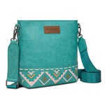 Montana West USA WG297G-8360TQ - Turquoise - Wrangler Aztec Print Crossbody Bag