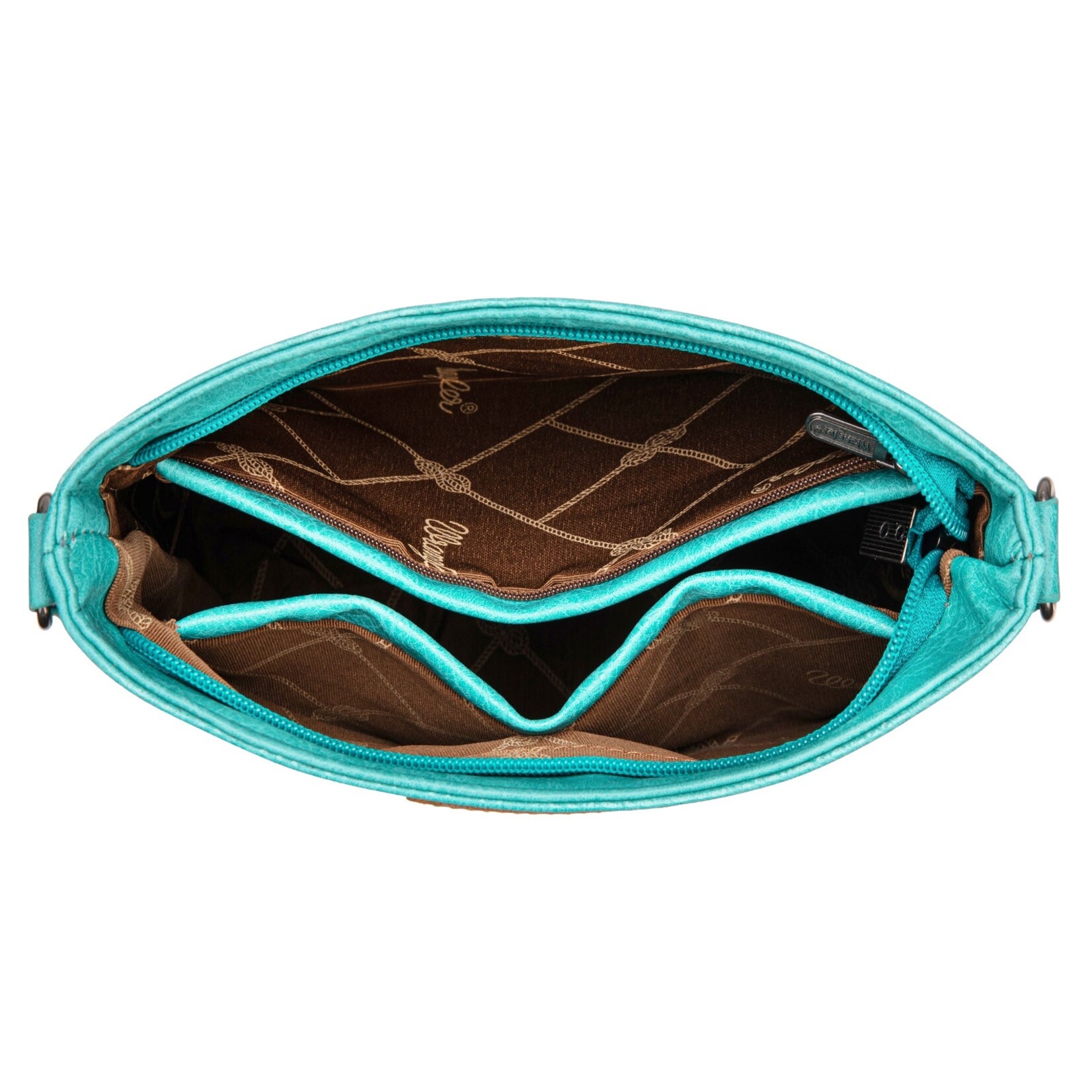 Montana West USA WG297G-8360TQ - Turquoise - Wrangler Aztec Print Crossbody Bag