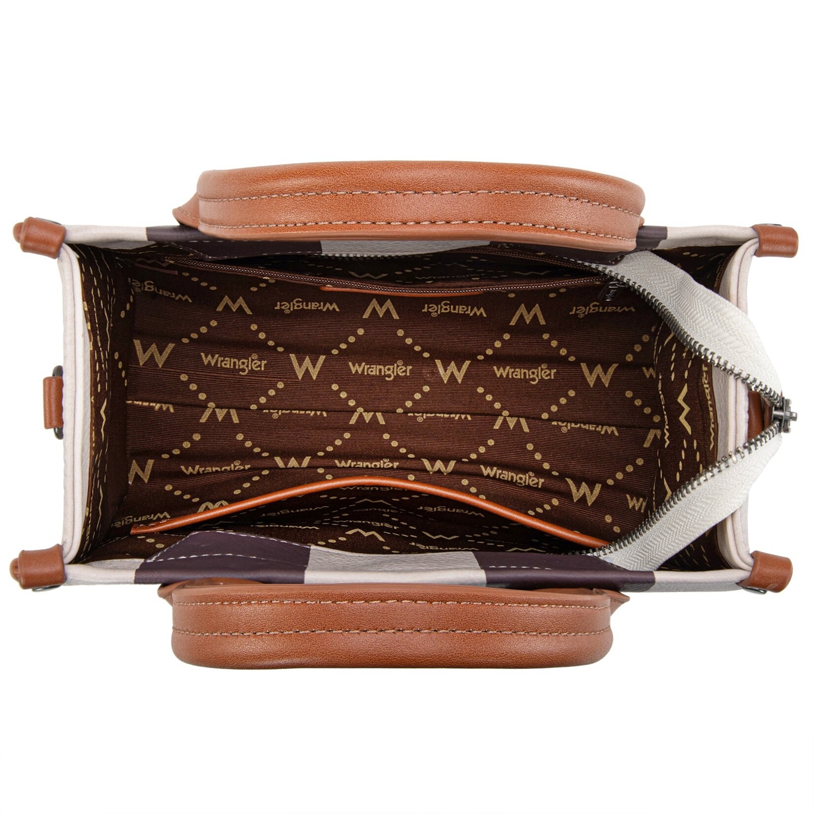Montana West USA WG208-8120SBR - Brown - Wrangler Color Block Tote/Crossbody