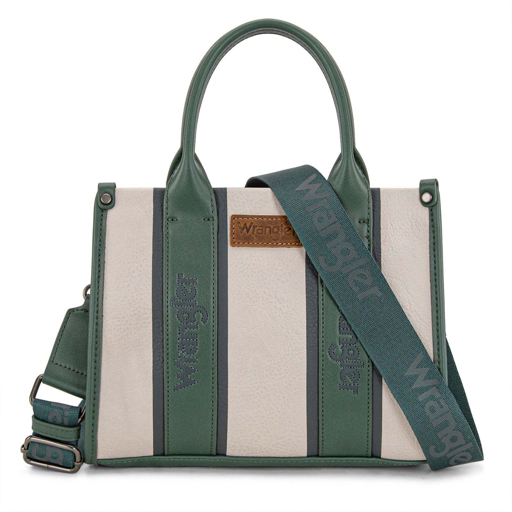 Montana West USA WG208-8120SGN - Green - Wrangler Color Block Tote/Crossbody