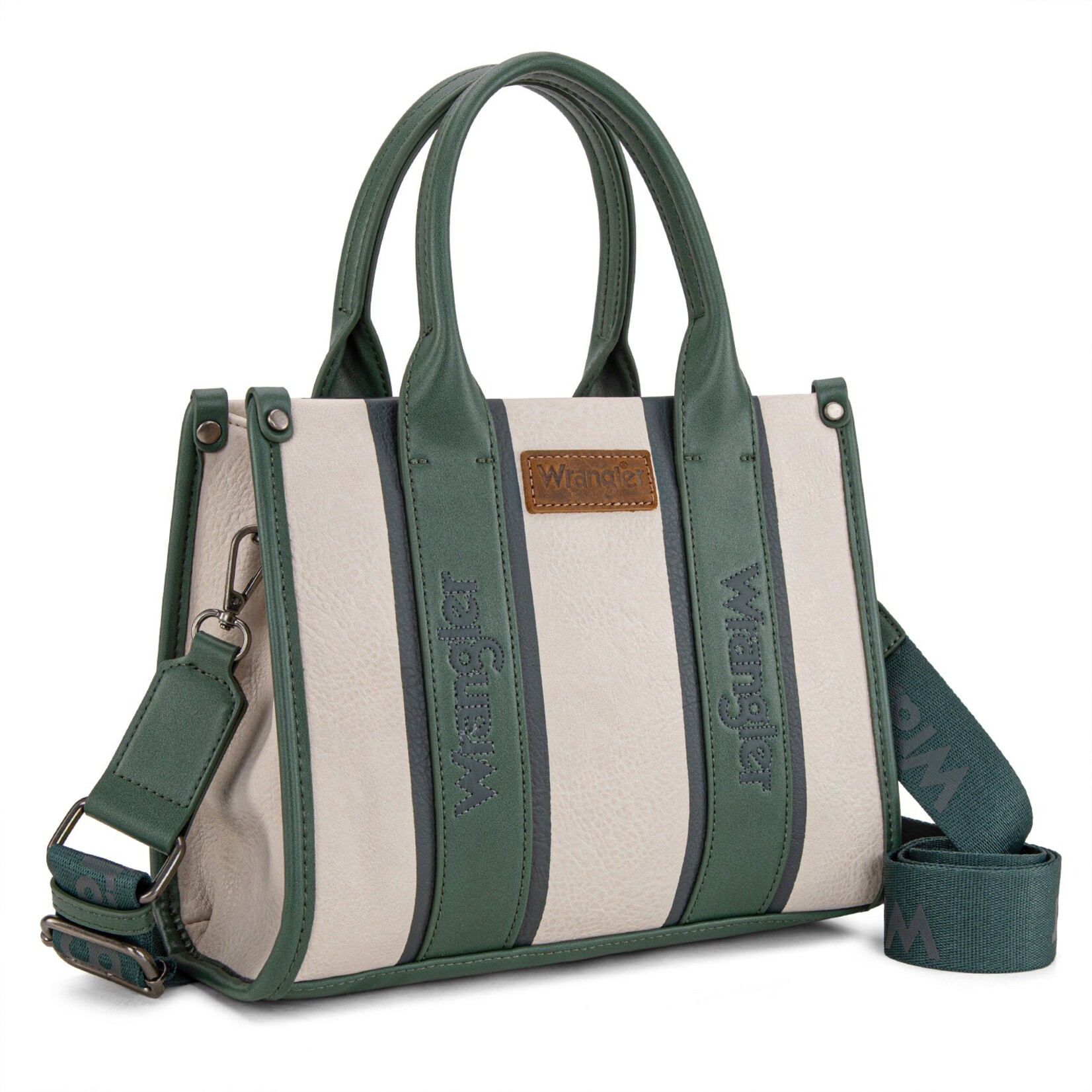 Montana West USA WG208-8120SGN - Green - Wrangler Color Block Tote/Crossbody