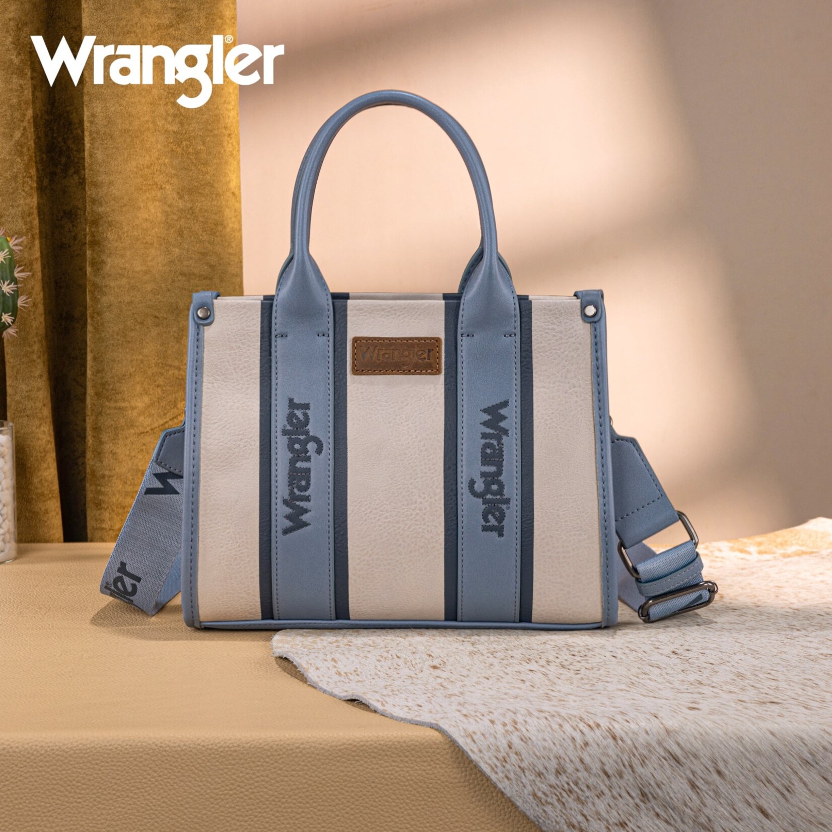 Montana West USA WG208-8120SJN - Jean - Wrangler Color Block Tote/Crossbody