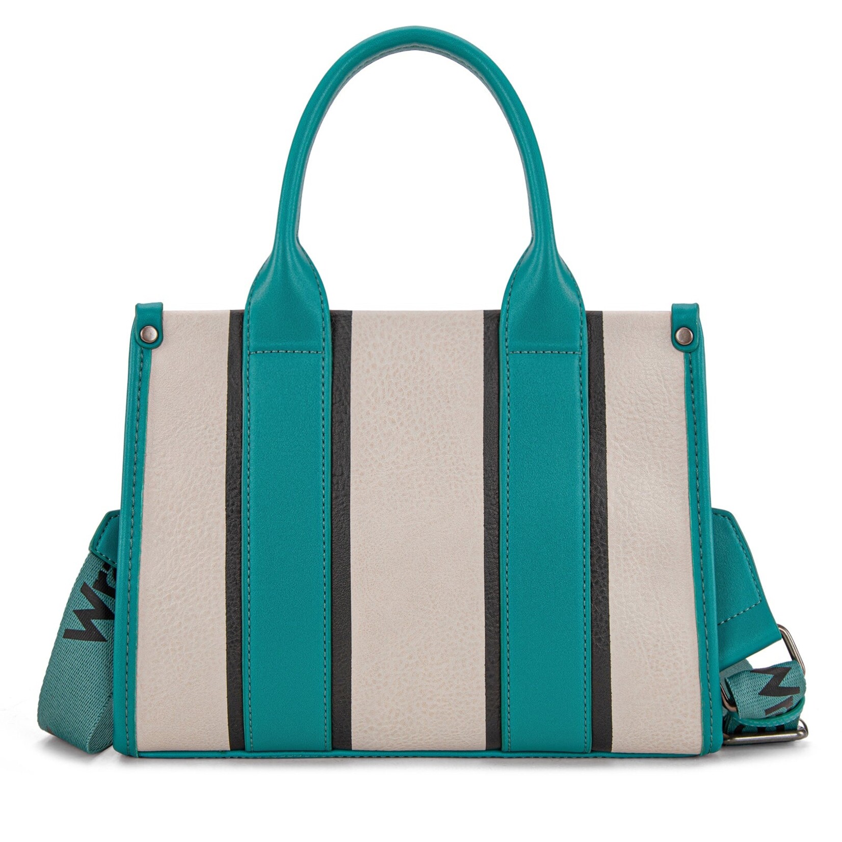 Montana West USA WG208-8120STQ - Turquoise - Wrangler Color Block Tote/Crossbody
