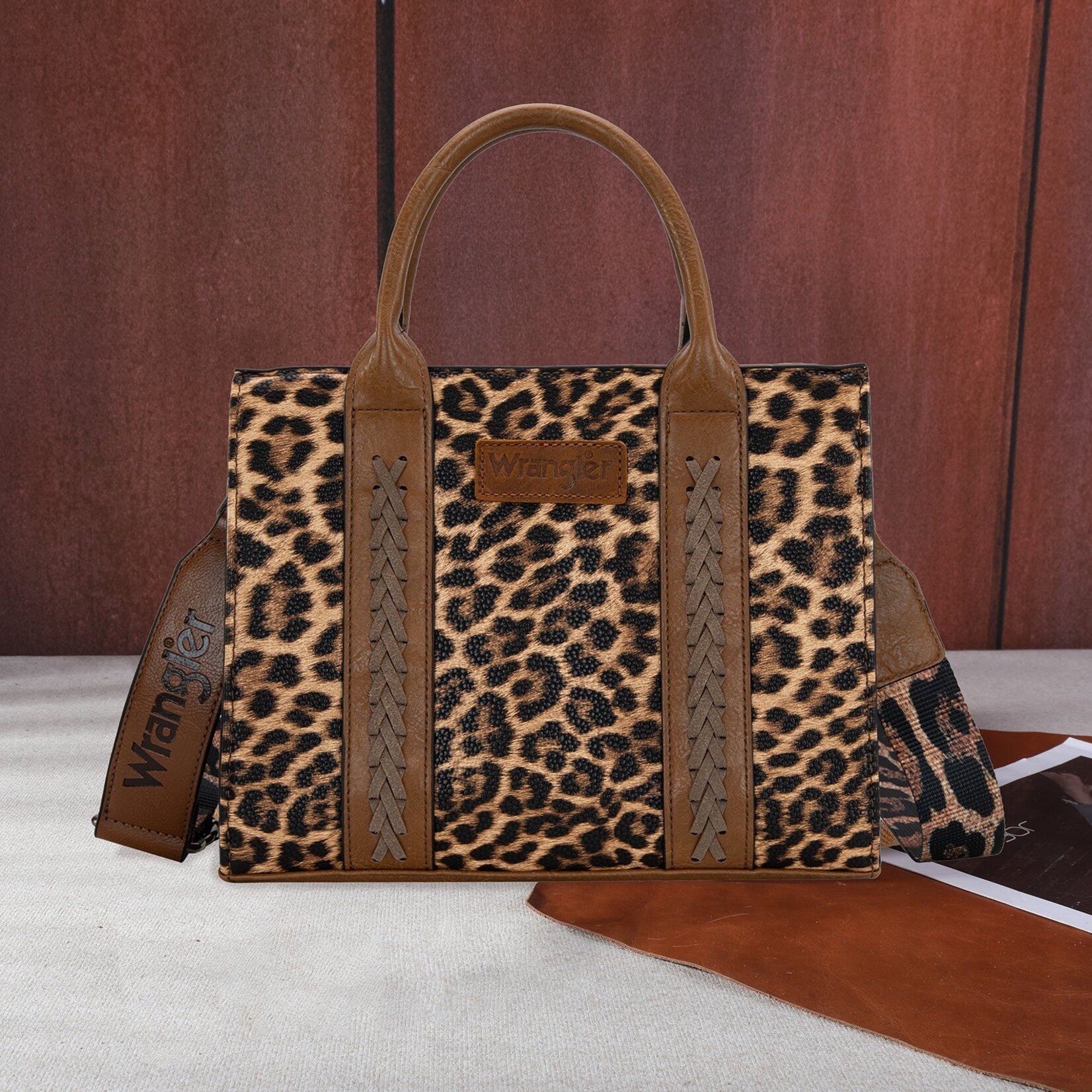 Montana West USA WG70-8120CLP - Leopard Print - Wrangler Tote/Crossbody