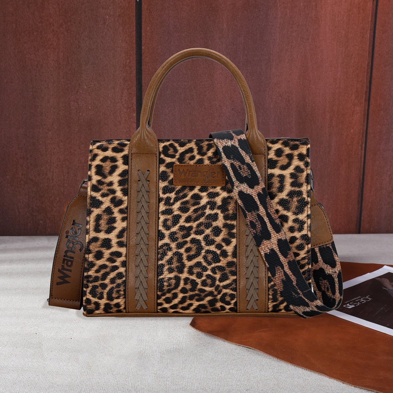Montana West USA WG70-8120CLP - Leopard Print - Wrangler Tote/Crossbody