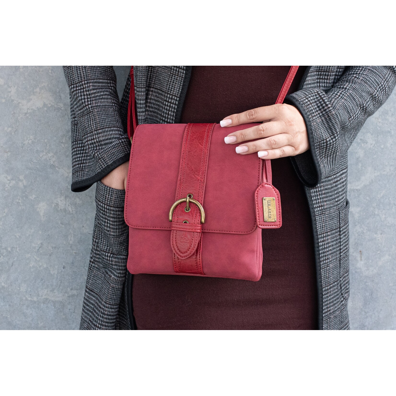 Liz Soto 3325 Burgundy - Julia Crossbody