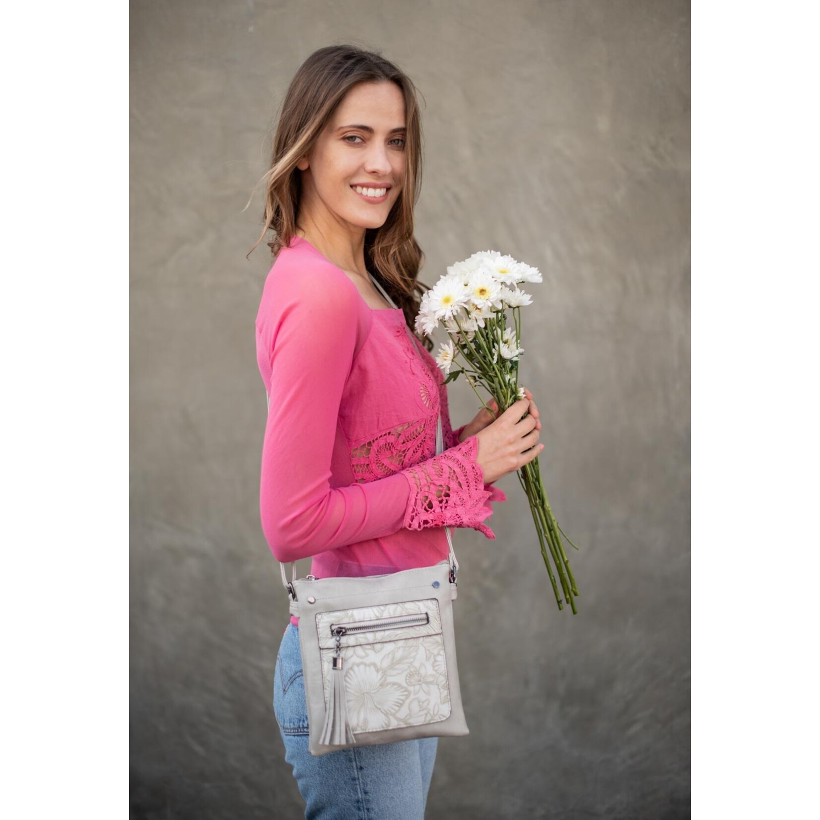 Liz Soto 3300 Bone - Sara Crossbody