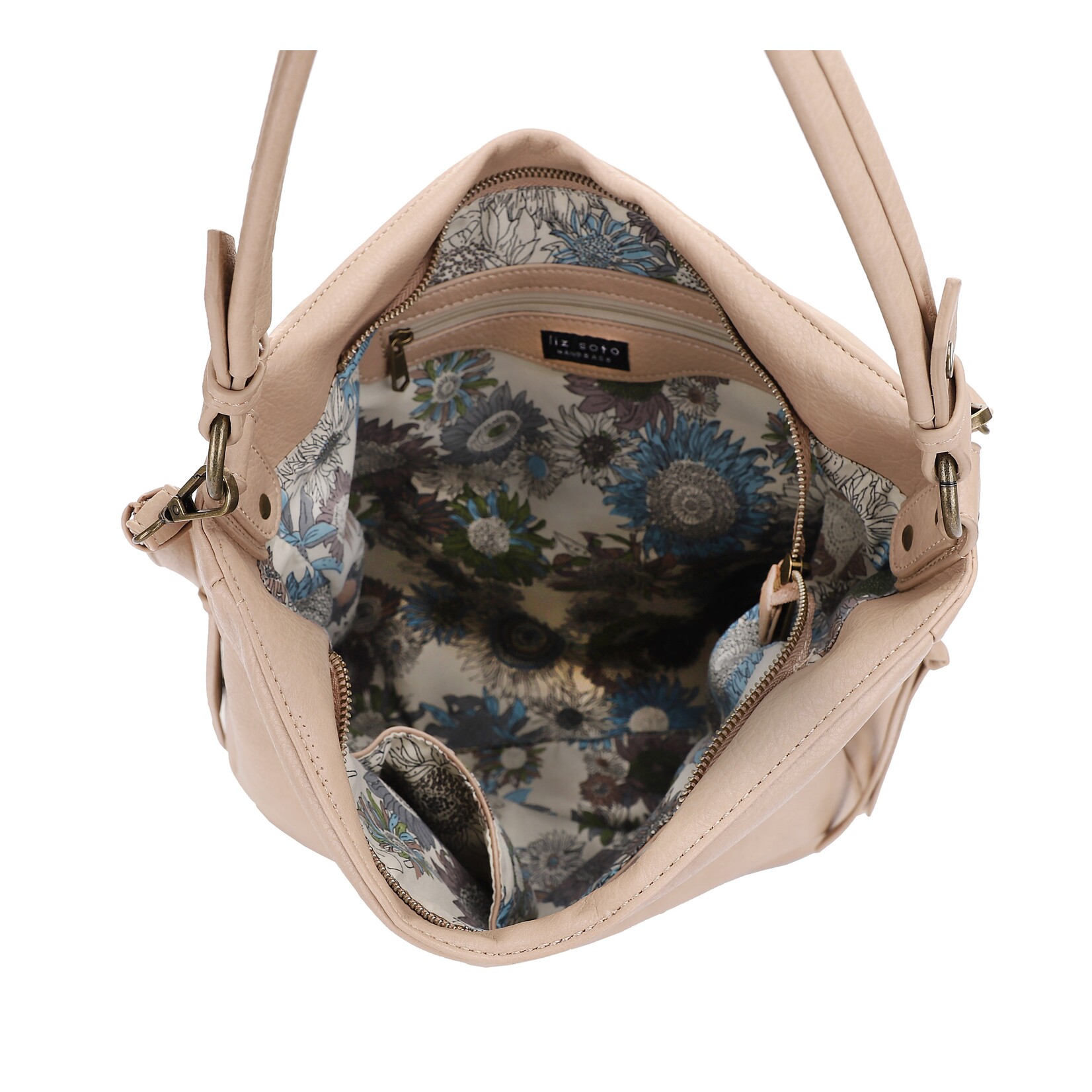 Liz Soto 3321 Black - Madison Hobo with detachable wristlet