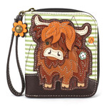 Chala Zip Around Wallet - Highland Cow