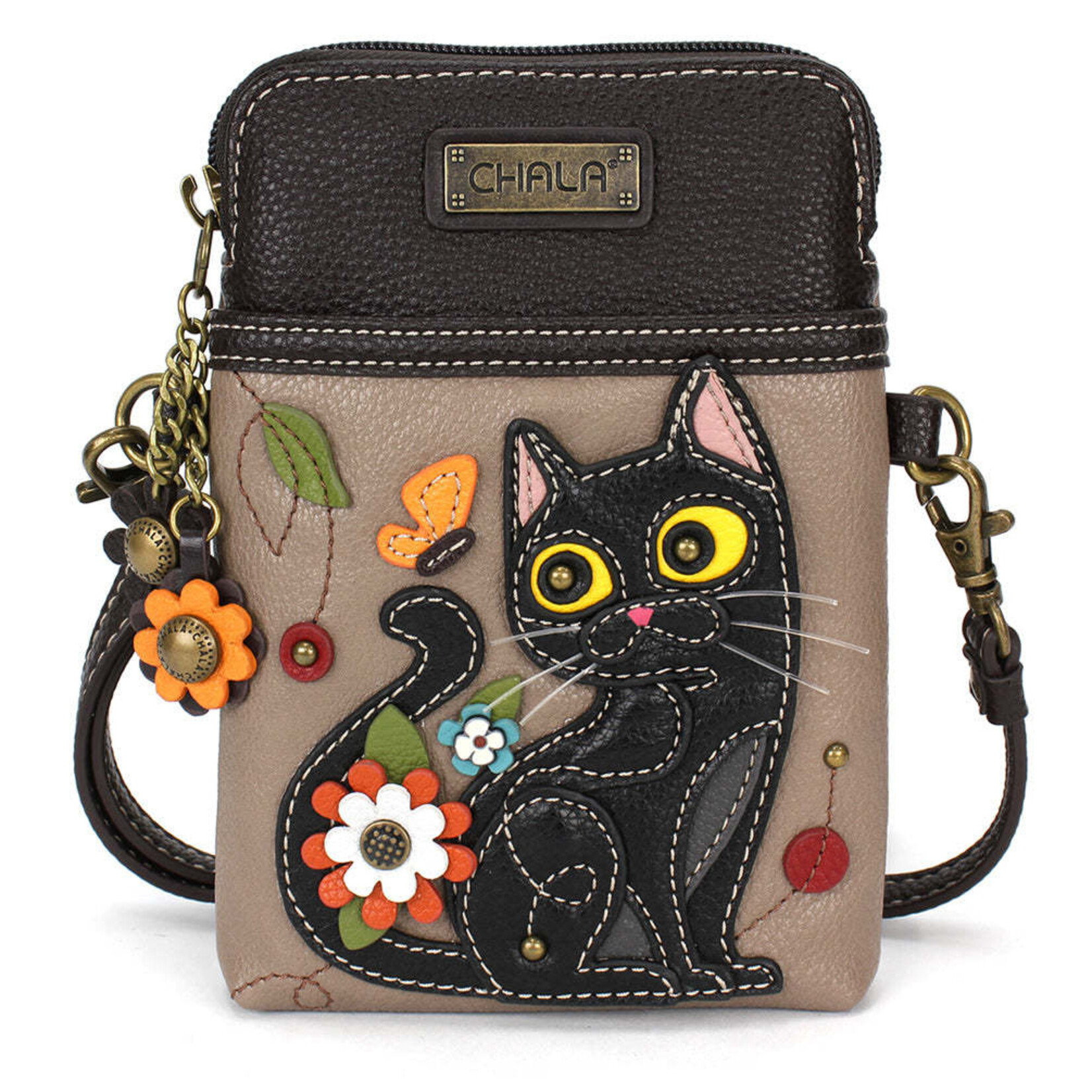 Chala Cell Phone Crossbody - Black Cat