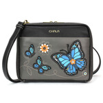 Chala Companion Organizer Crossbody - Blue Butterfly