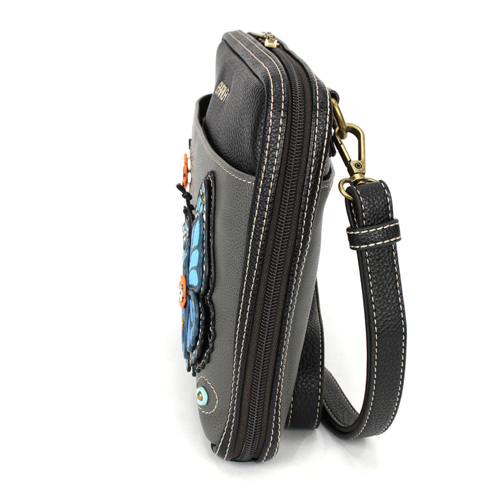 Chala Companion Organizer Crossbody - Blue Butterfly