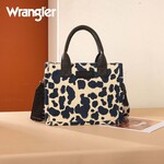 Montana West USA SP-WG264-8120BK - Black - Wrangler Cow Print CC Tote/Crossbody
