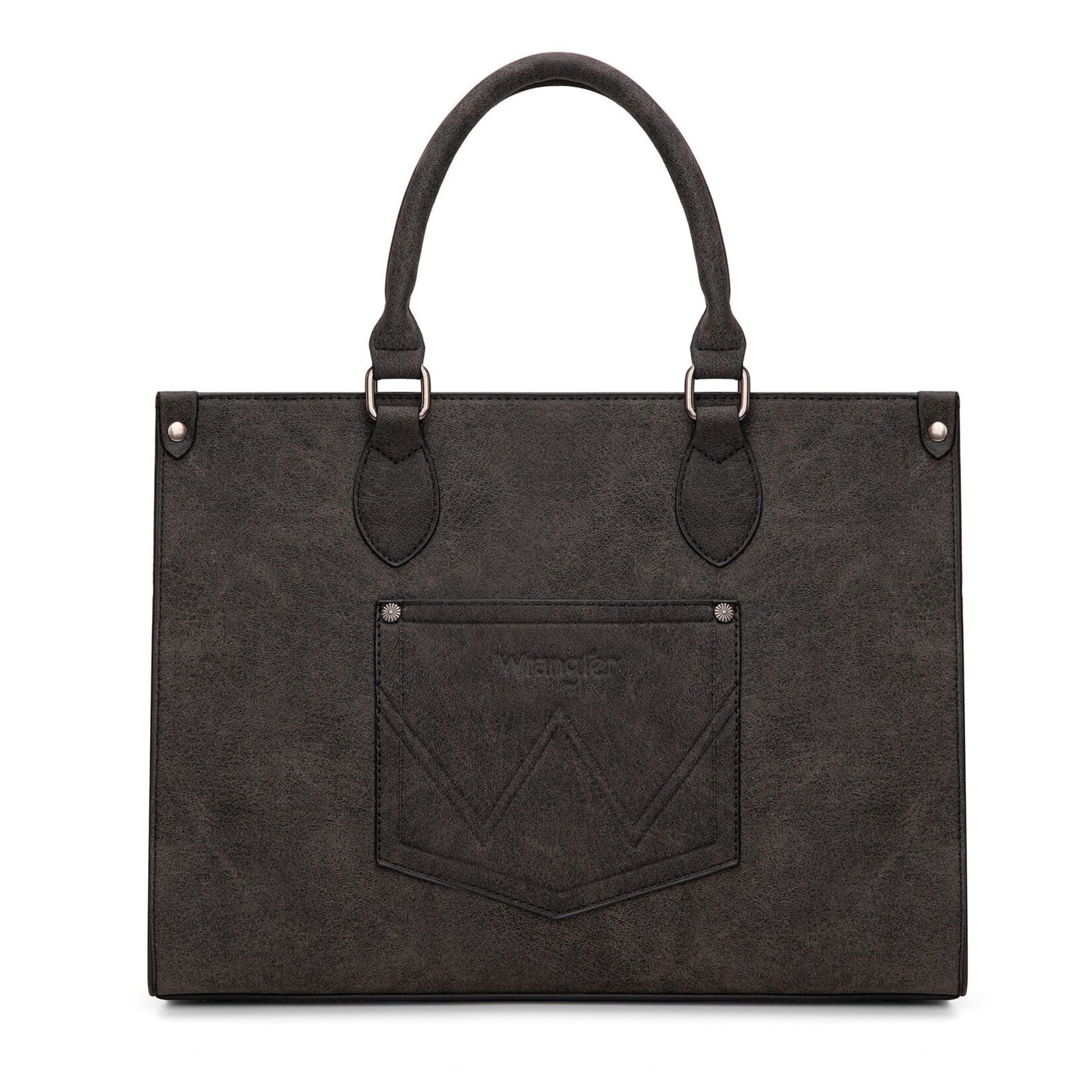 Montana West USA WG296-8625BK - Black - Wrangler Leopard Print Wide Tote / Crossbody