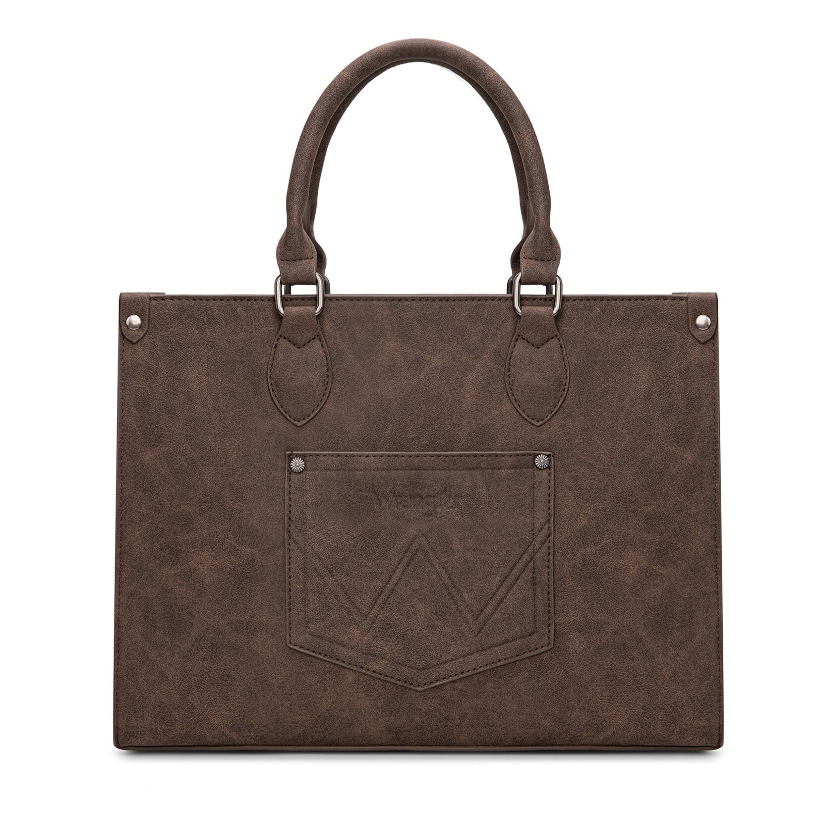 Montana West USA WG296-8625CF - Cafe - Wrangler Leopard Print Wide Tote / Crossbody