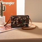 Wrangler WG286-1833GN - Green - Wrangler Camo Print Canvas Clutch / Crossbody