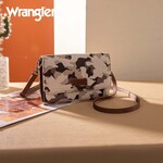 Wrangler WG286-1833BR - Brown - Wrangler Camo Print Canvas Clutch / Crossbody