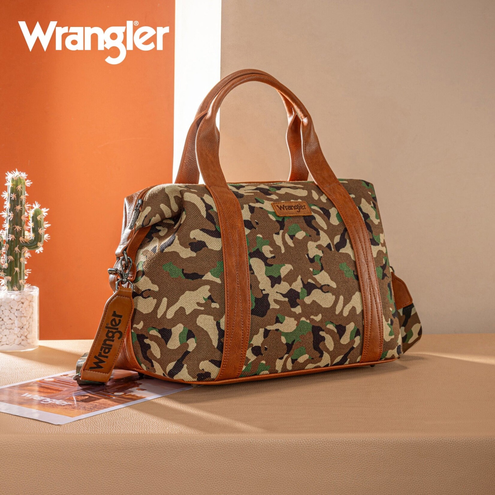 Montana West USA WG286-5110 - Green - Wrangler Camo Print Collection Duffle Bag