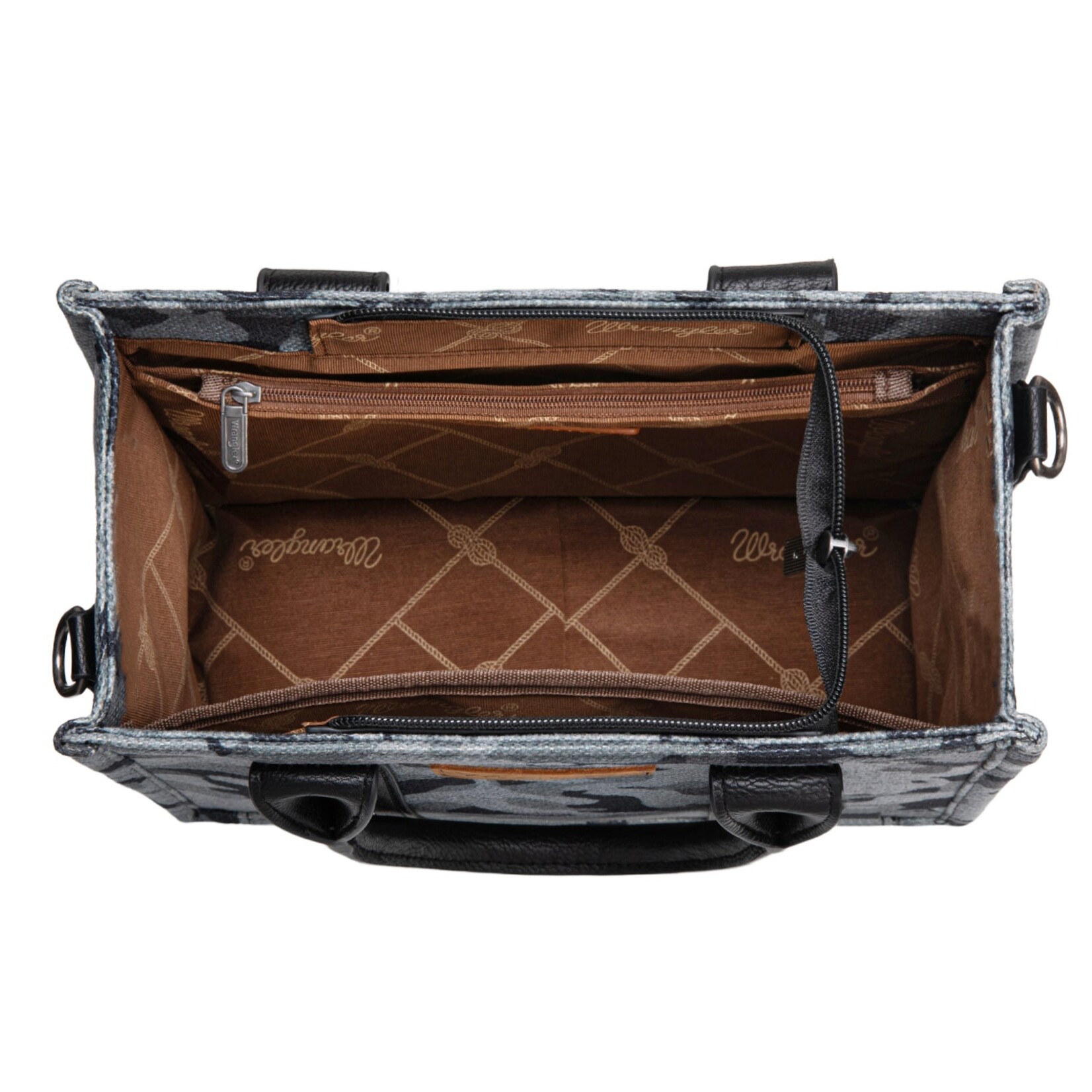 Montana West USA WG286-8120SBK - Black - Wrangler Camo Print CC Tote / Crossbody