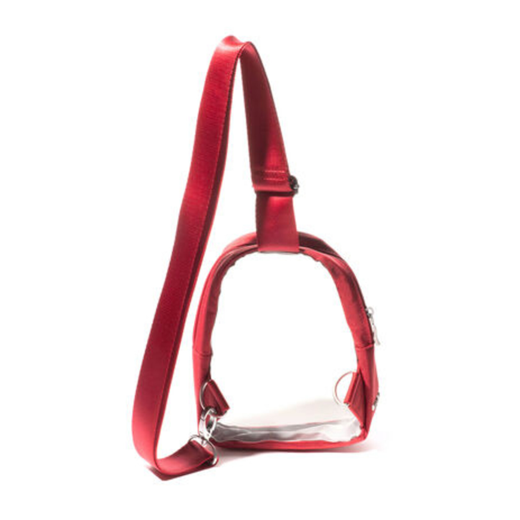 Baggallini Clear Stadium Mini Sling - Red
