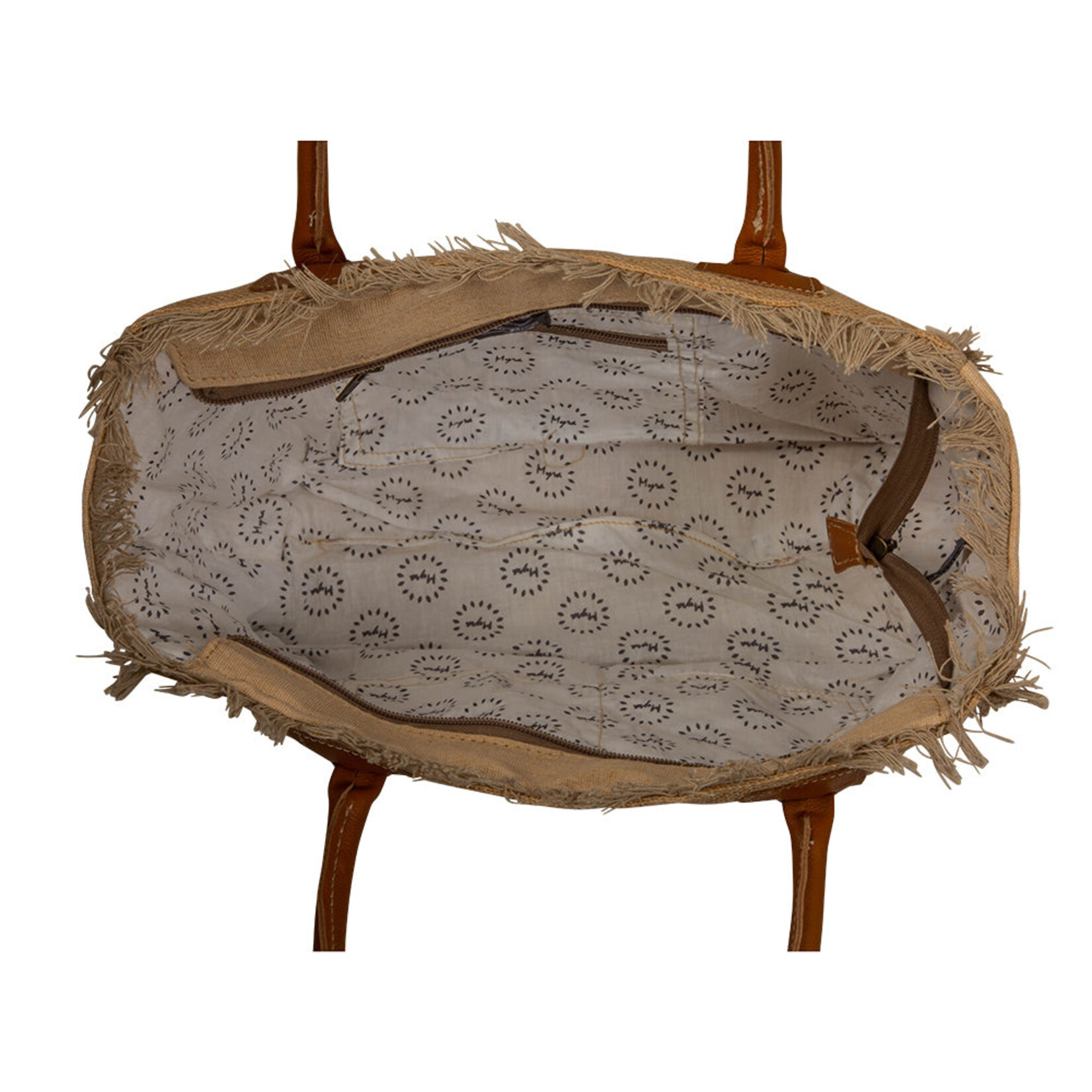 Myra Bags S-7302 Sel de Mer Frayed Trim Crossbody Bag