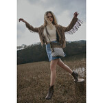 Myra Bags S-7353 Sand Weaver Crossbody Bag