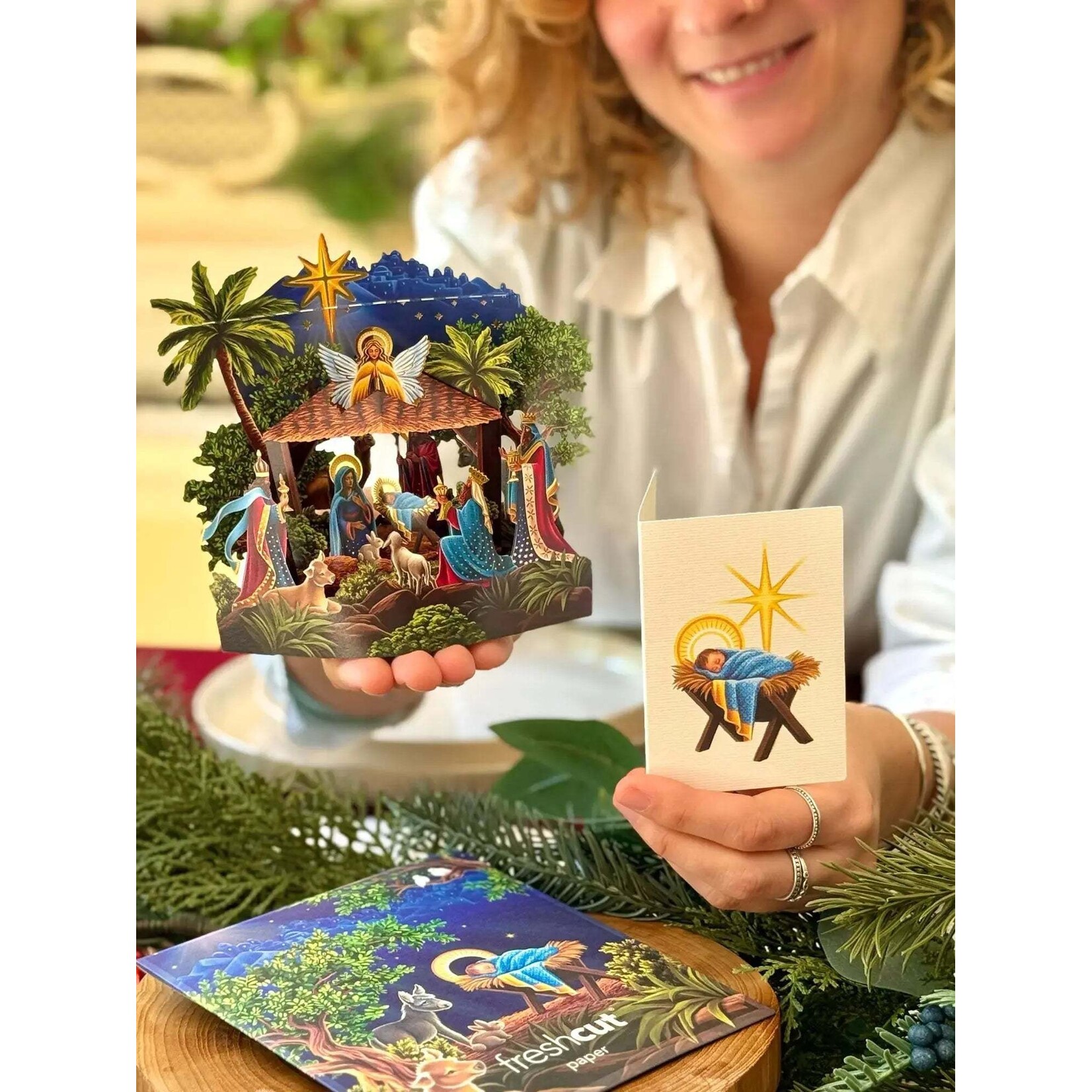 FreshCut Paper Nativity Mini Pop-Up Card