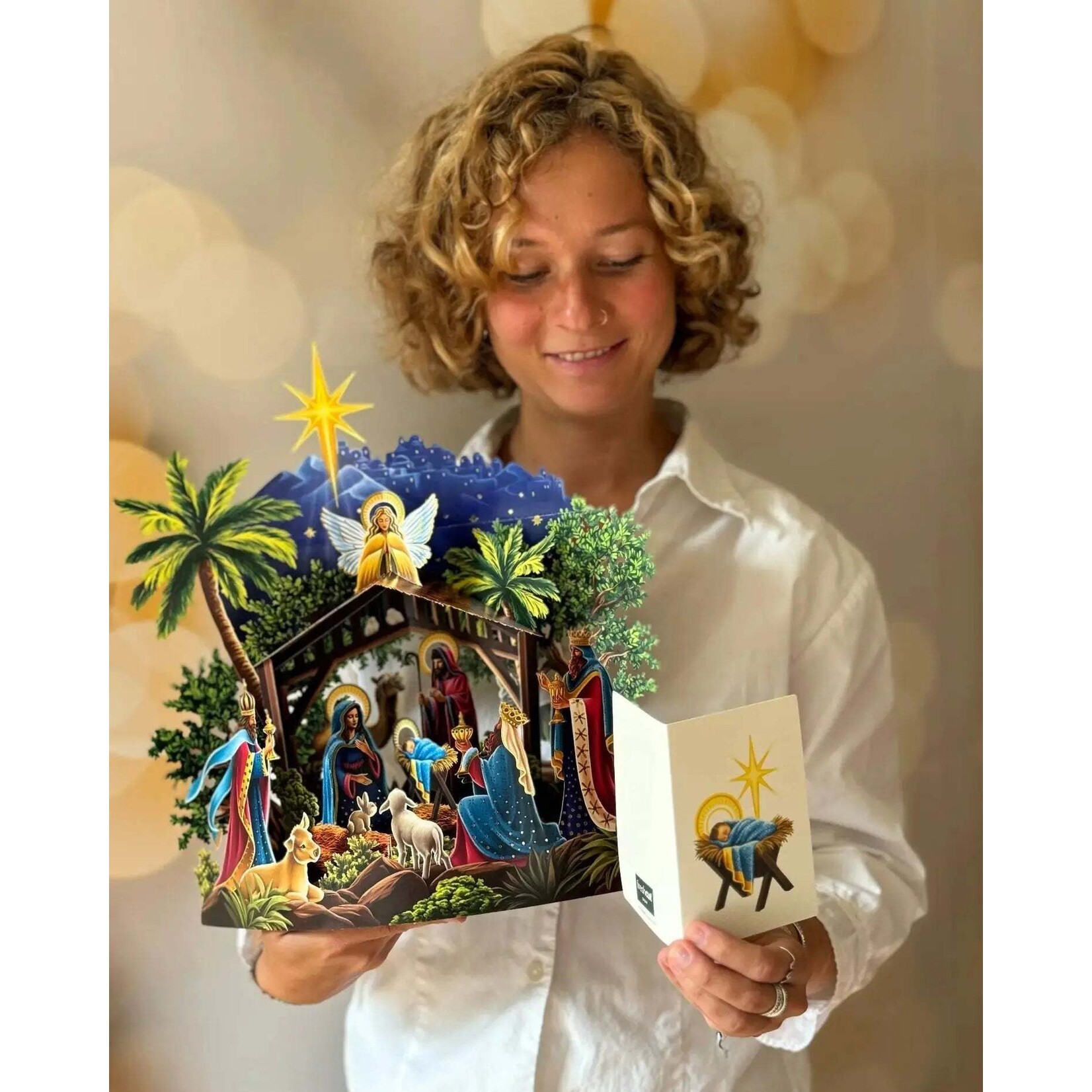 FreshCut Paper 7109 Starlit Nativity Pop-Up Card