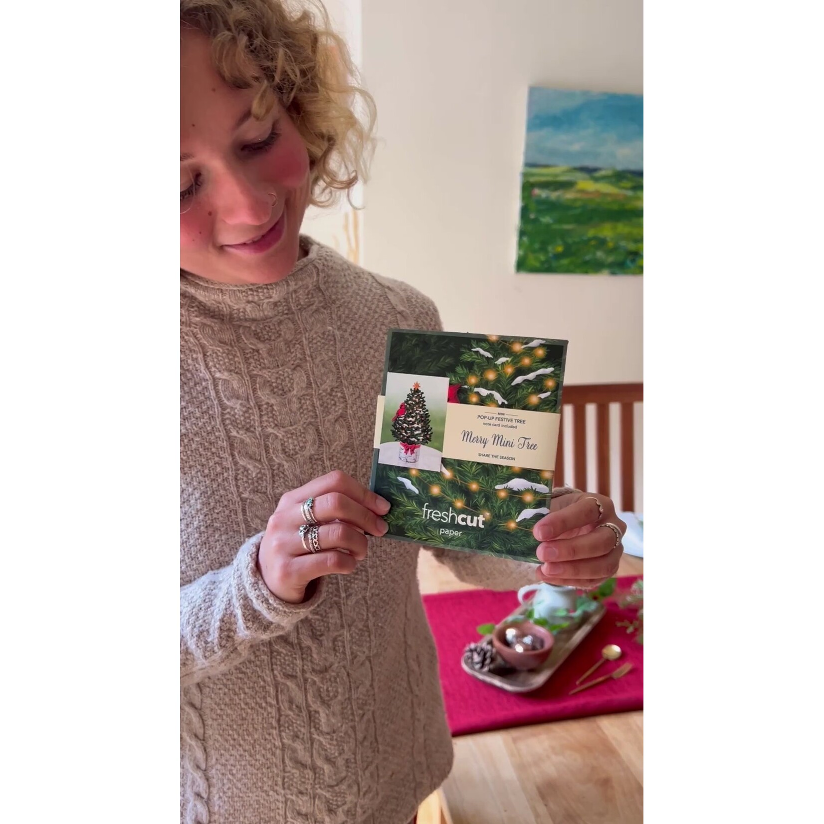 FreshCut Paper Christmas Mini Pop-Up - Mini Merry Tree