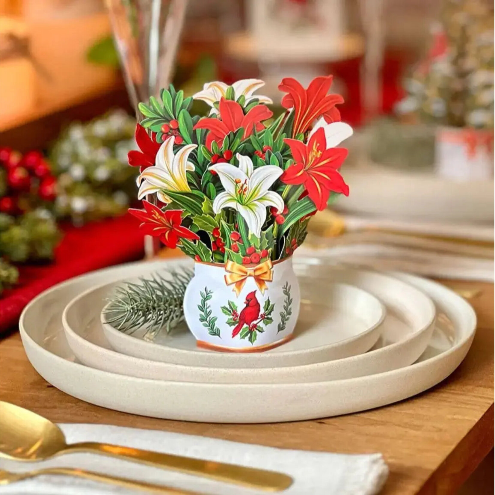 FreshCut Paper Christmas Mini Pop Up Card - Winter Joy