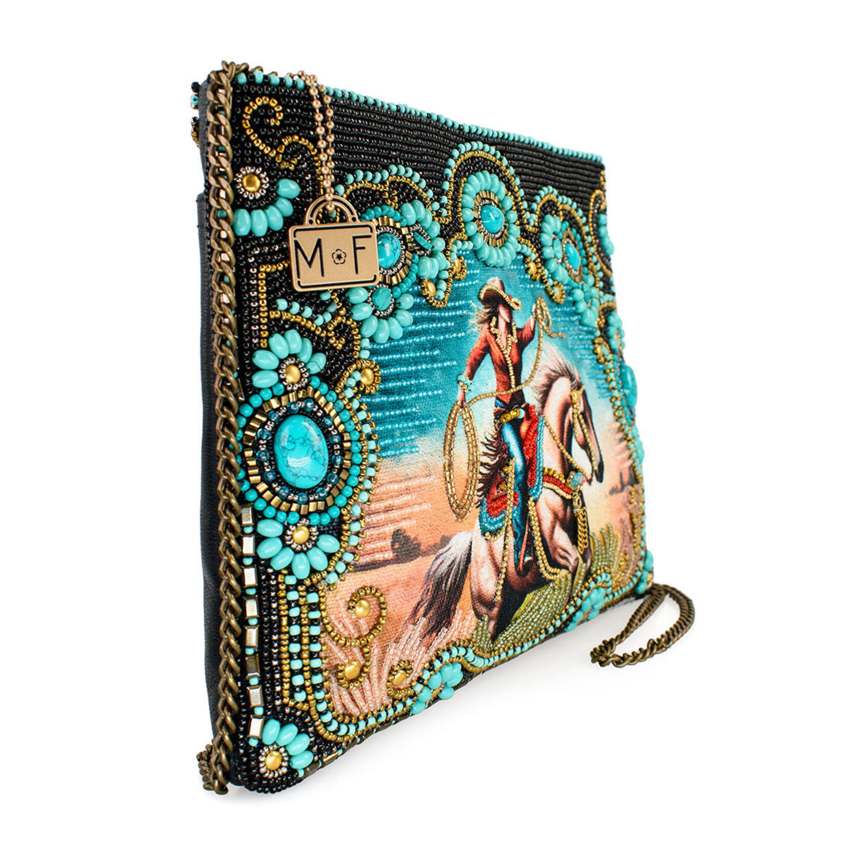 Mary Frances Accessories BAG S002-515 Cowgirl Beaded & Embroidered Western Crossbody
