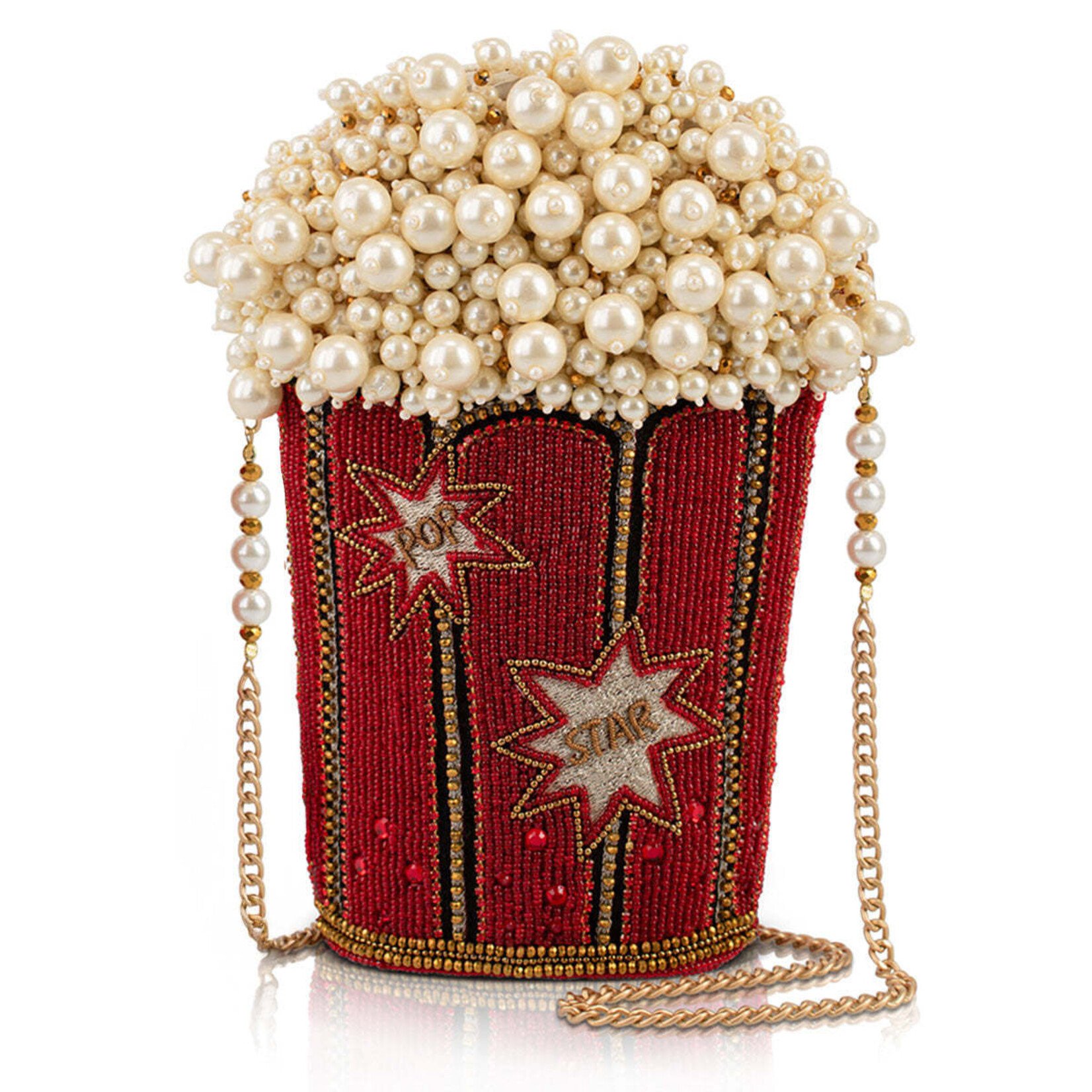 Mary Frances Accessories BAG S002-597 Movie Night Popcorn Bucket Handbag