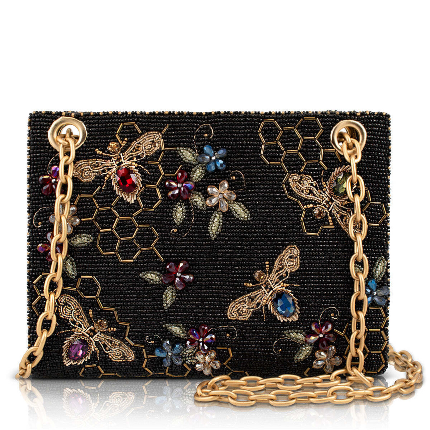 Mary Frances Accessories BAG S002-598 Haute Hive Bees and Honeycomb Handbag