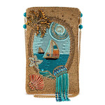 Mary Frances Accessories CPGP S002-179 Sail Away Beaded Sail Boat Ocean Themed Crossbody