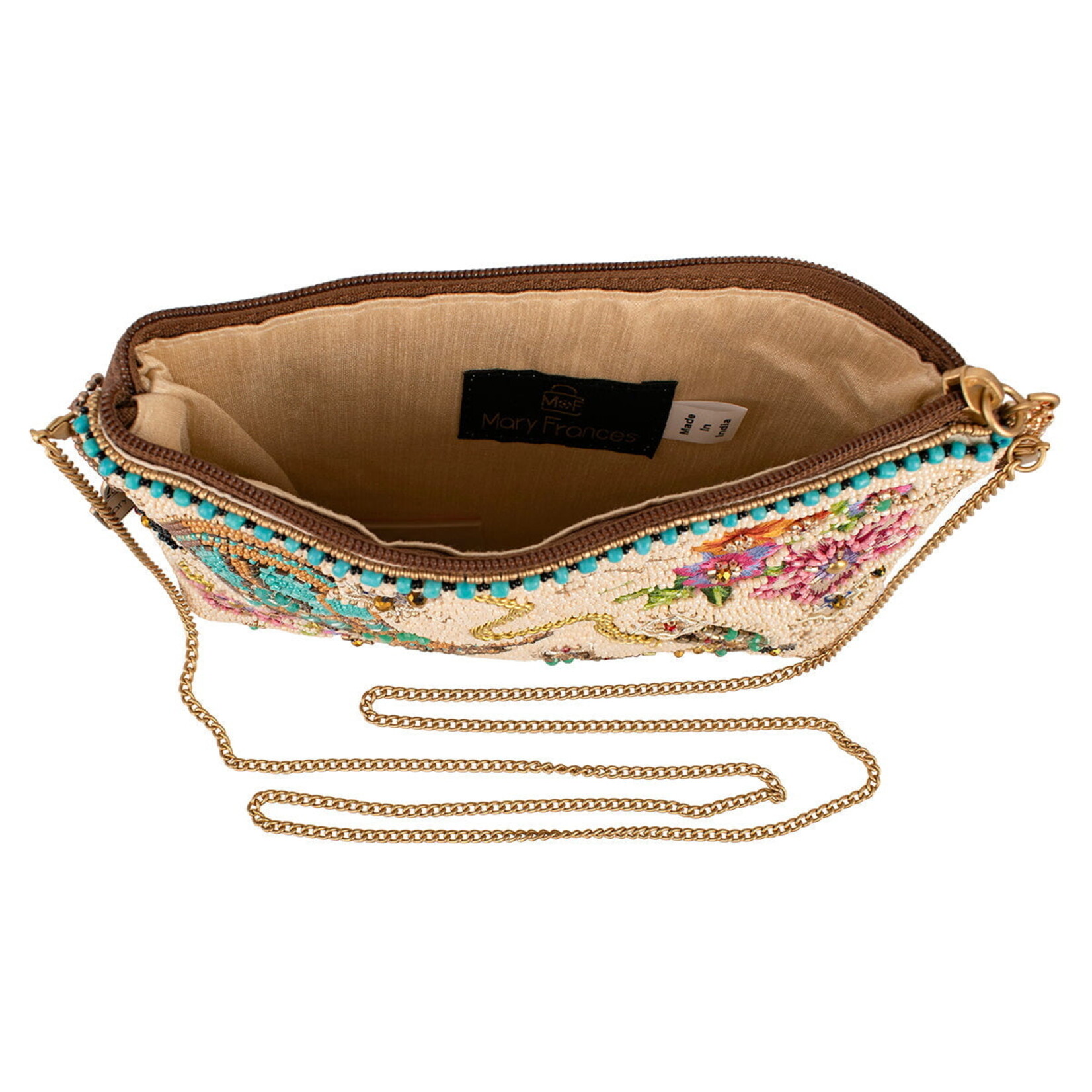 Mary Frances Accessories Mini S002-577 On the Range Western Boots and Horseshoe Ivory Beaded Mini