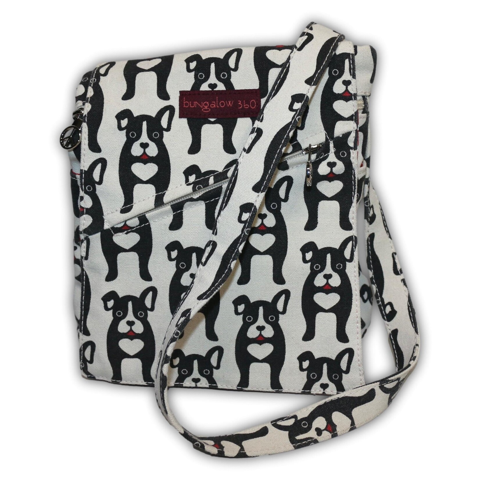 Bungalow 360 Small Messenger Bag - Black Dog
