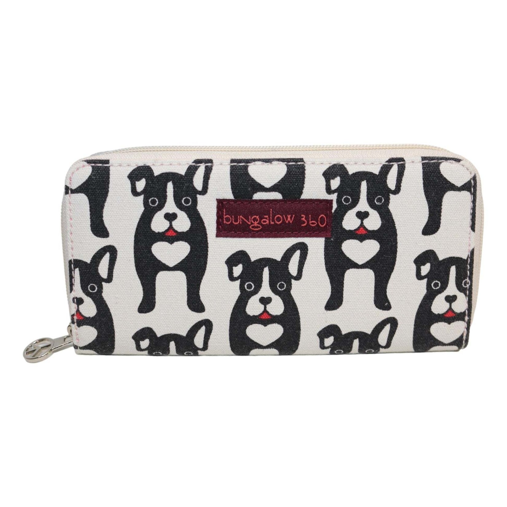 Bungalow 360 Zip Around Wallet - Black Dog