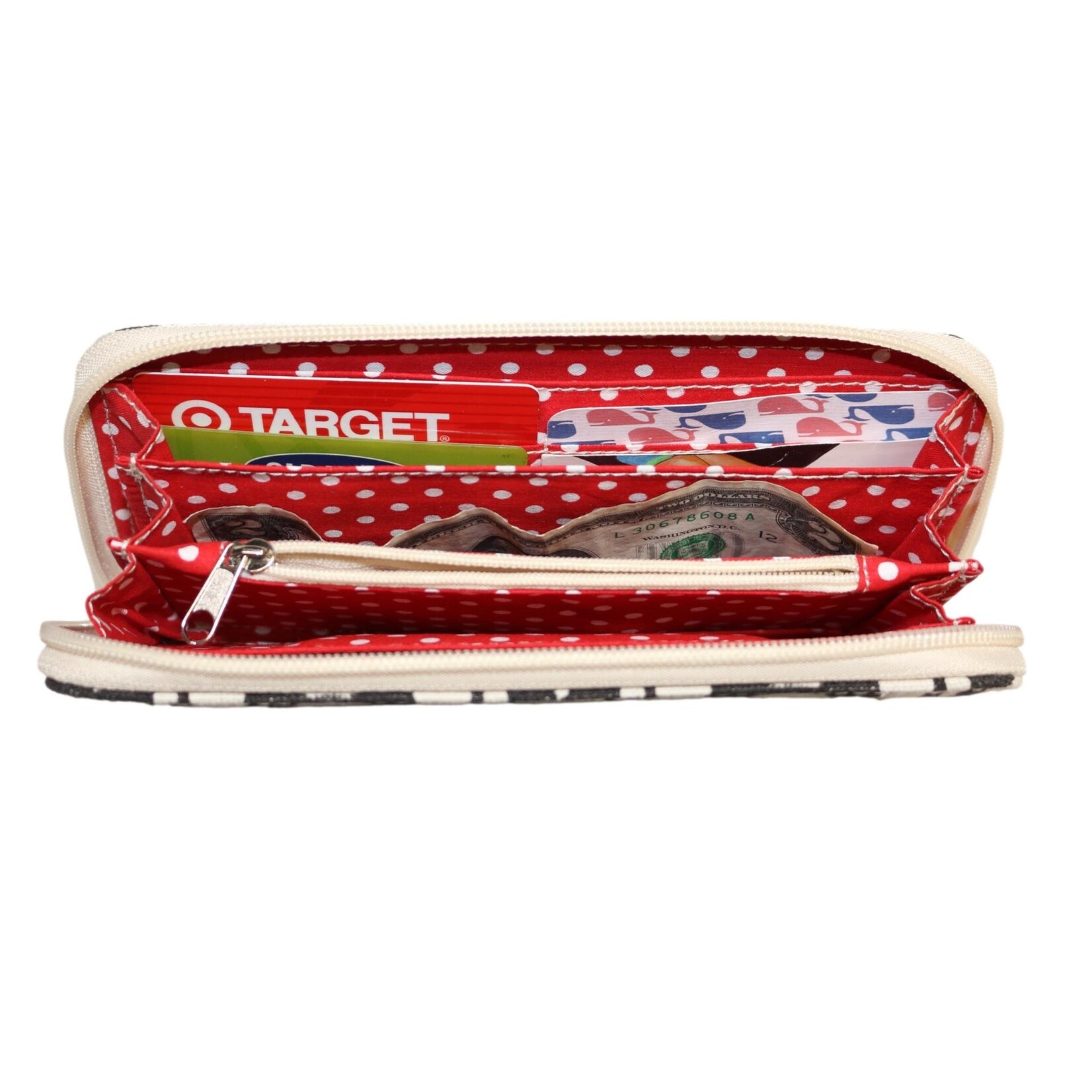 Bungalow 360 Zip Around Wallet - Black Dog