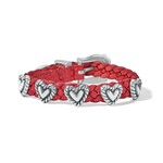 Brighton 07475B Roped Heart Braid Bandit Bracelet 3/8 Lipstick