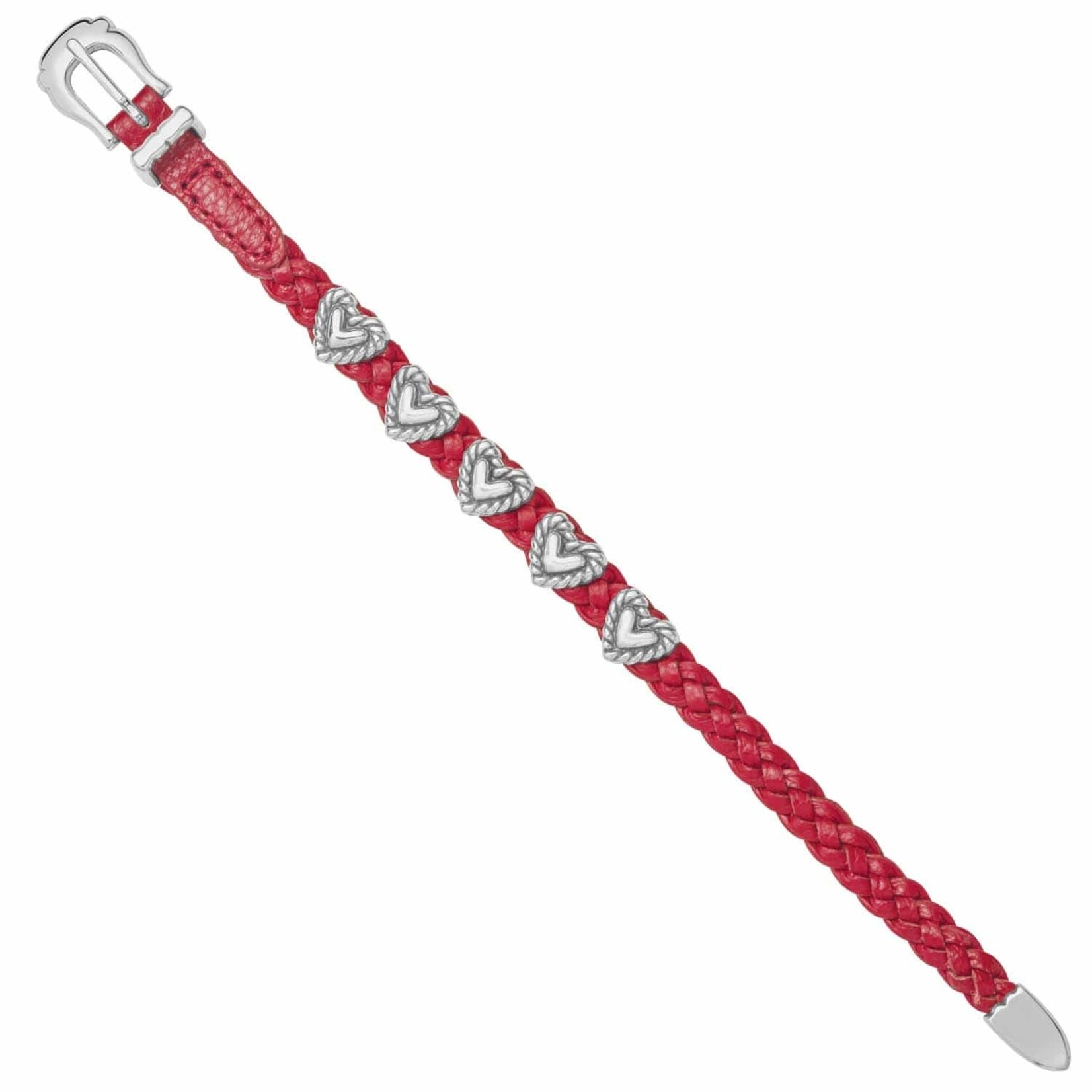 Brighton 07475B Roped Heart Braid Bandit Bracelet 3/8 Lipstick