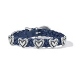 Brighton 07475D Roped Heart Braid Bandit Bracelet - 3/8 French Blue