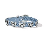 Brighton 07475F Roped Heart Braid Bandit Bracelet - 3/8 Heaven Blue