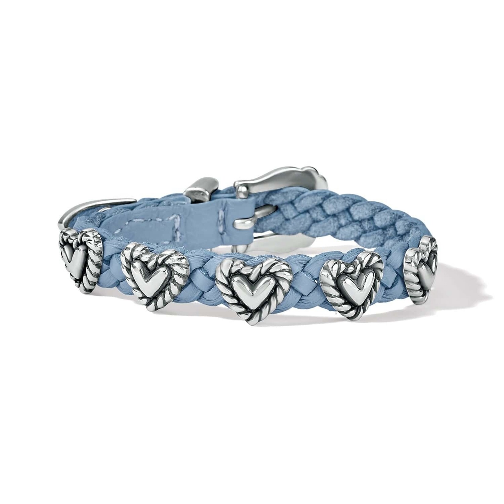 Brighton 07475F Roped Heart Braid Bandit Bracelet - 3/8 Heaven Blue